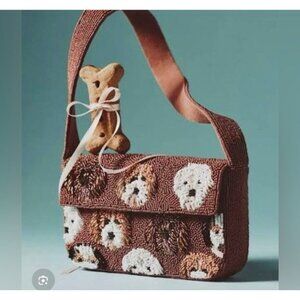 Anthropologie Fiona Beaded Bag - Animal Edition - Dogs